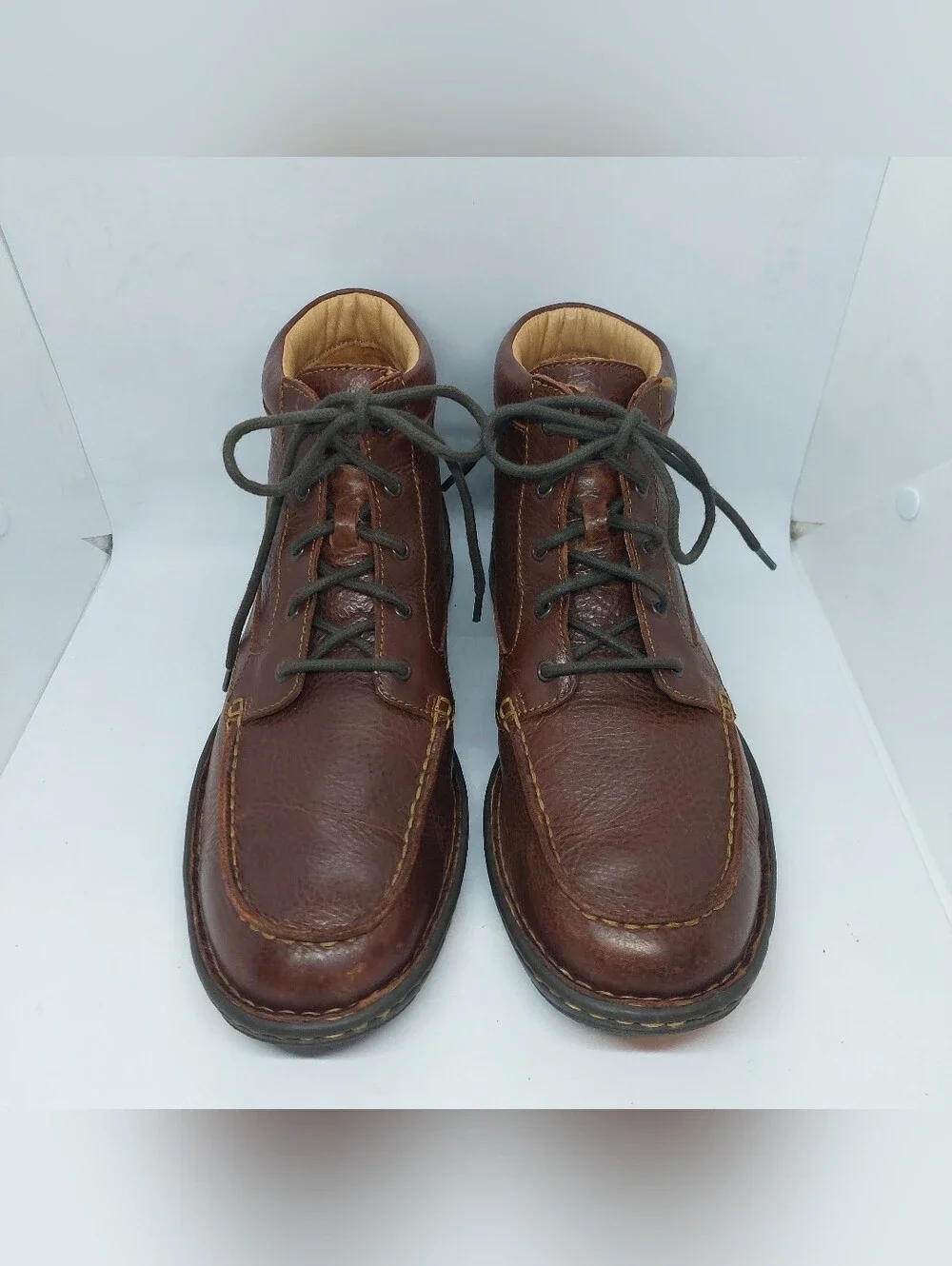 Born Chukka Boot Lace Up Dark Brown Leather Men's Size 12MW Casual Classi Shoes